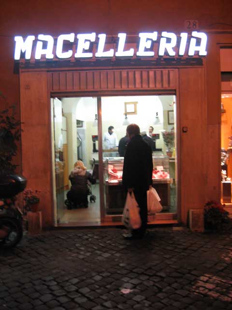 meat shop in Rome
